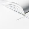 white book marker on book page