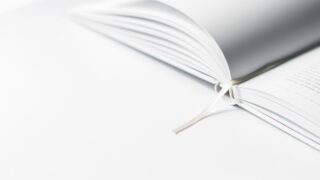 white book marker on book page